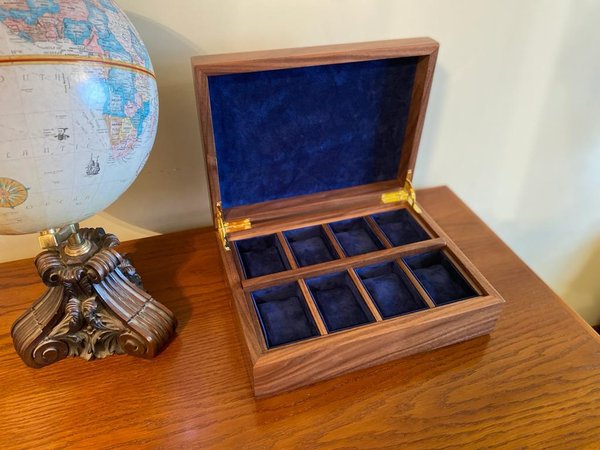 Handmade Watch Box (8 Compartments) - Burr Walnut