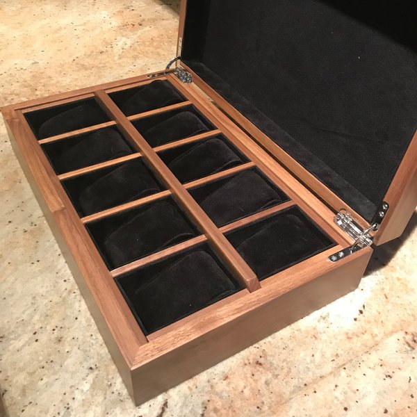 Handmade Watch Box (10 Compartments) - Walnut